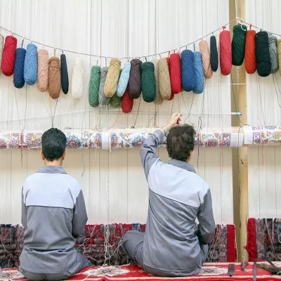 خود نمایی زنجیره مشکلات بر تارو پود فرش همدان