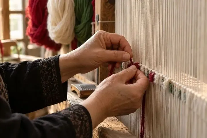 تولید تابلوفرش دست‌باف به یاد شهدا در گلستان